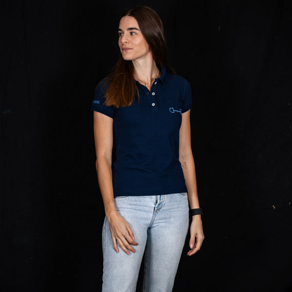 Polo feminina | marinho e azul