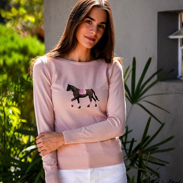 Tricot cavalo | rosa bebê