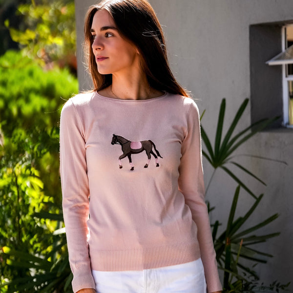 Tricot cavalo | rosa bebê